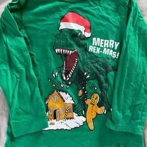 The Children's Place Green Merry Rex-Mas Long Sleeve Tee
